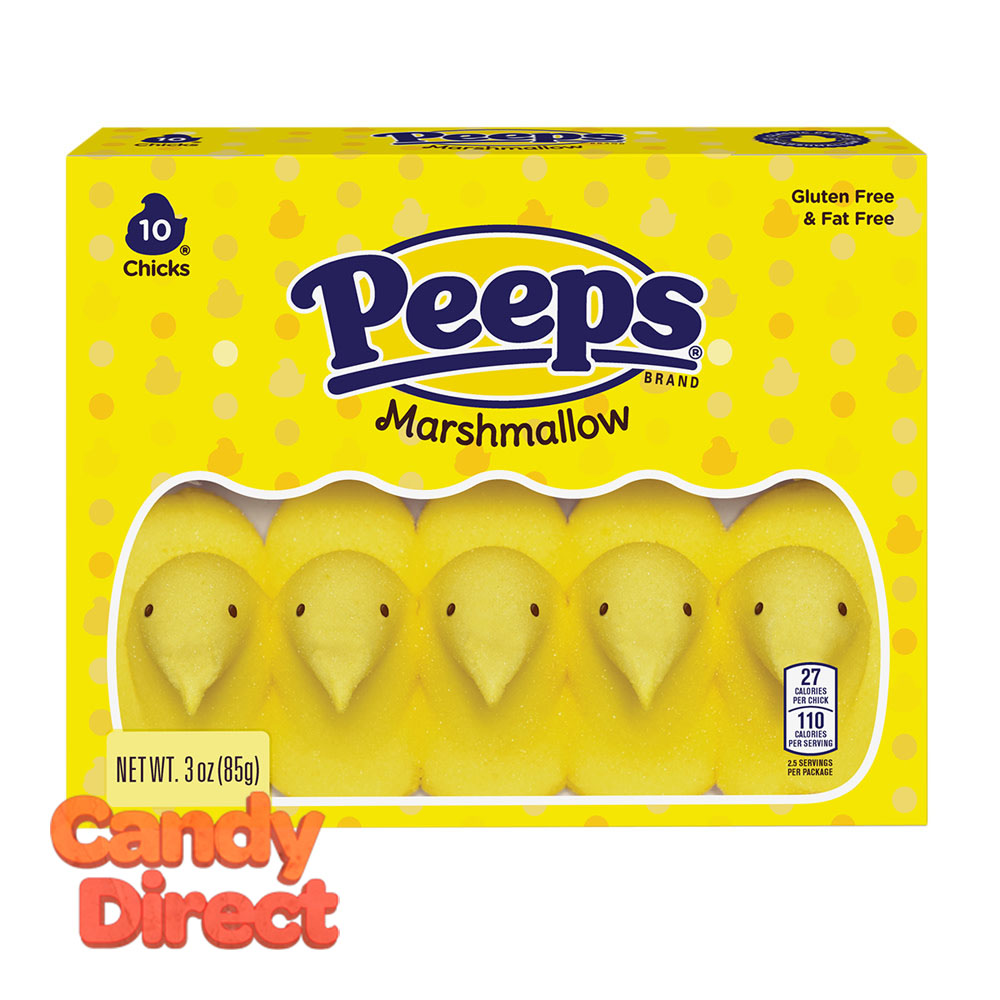  Yellow Peeps Marsmallow Chicks 10-pc - 36ct Boxes 