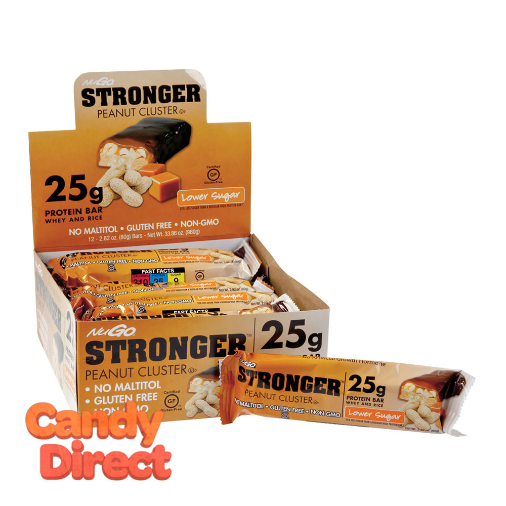  Nugo Protein Bar Stronger Peanut Cluster 2.82oz - 12ct 