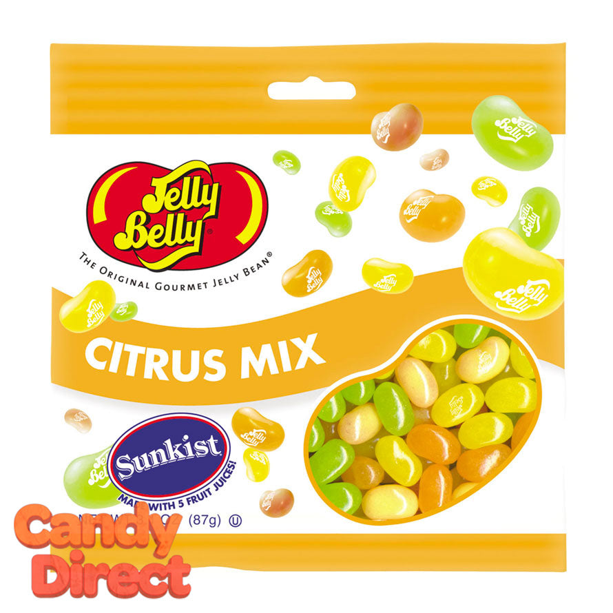  Jelly Belly Sunkist Citrus Mix Jelly Beans Bags - 12ct 