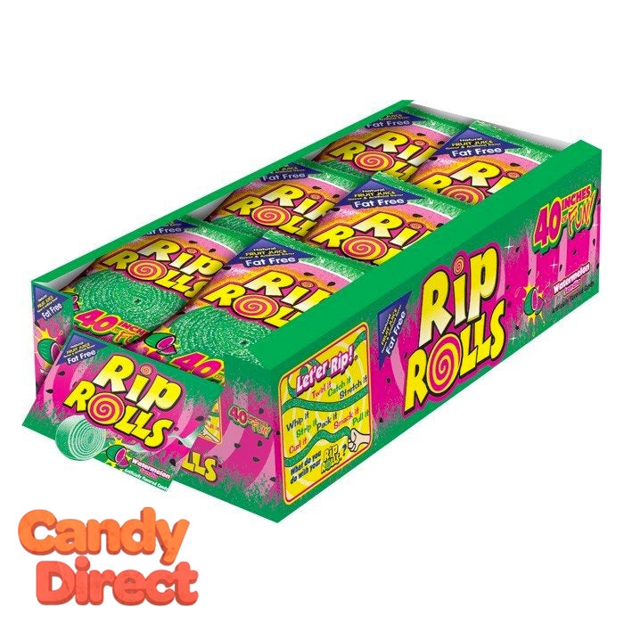  Watermelon Rip Rolls Candy - 24ct 