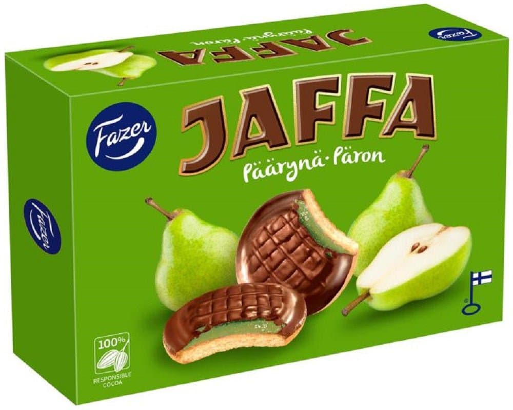 Fazer Jaffa Pear 300g, 8-Pack Finnish Biscuits