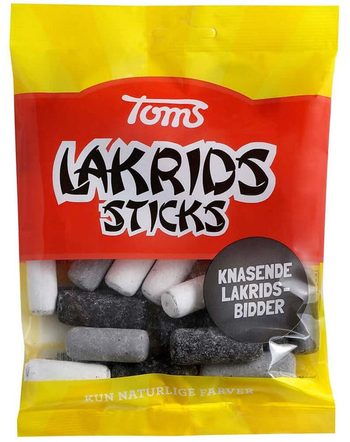 besværlige følelse Jeg har en engelskundervisning Toms Lakrids Sticks 200g, 10-Pack | Danish Licorice