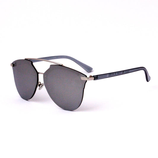 Escape Oval Unisex Sunglasses : Silver with Silver Tint