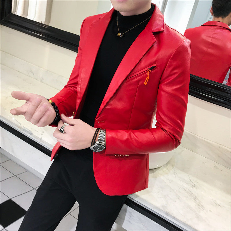 red and black blazer mens