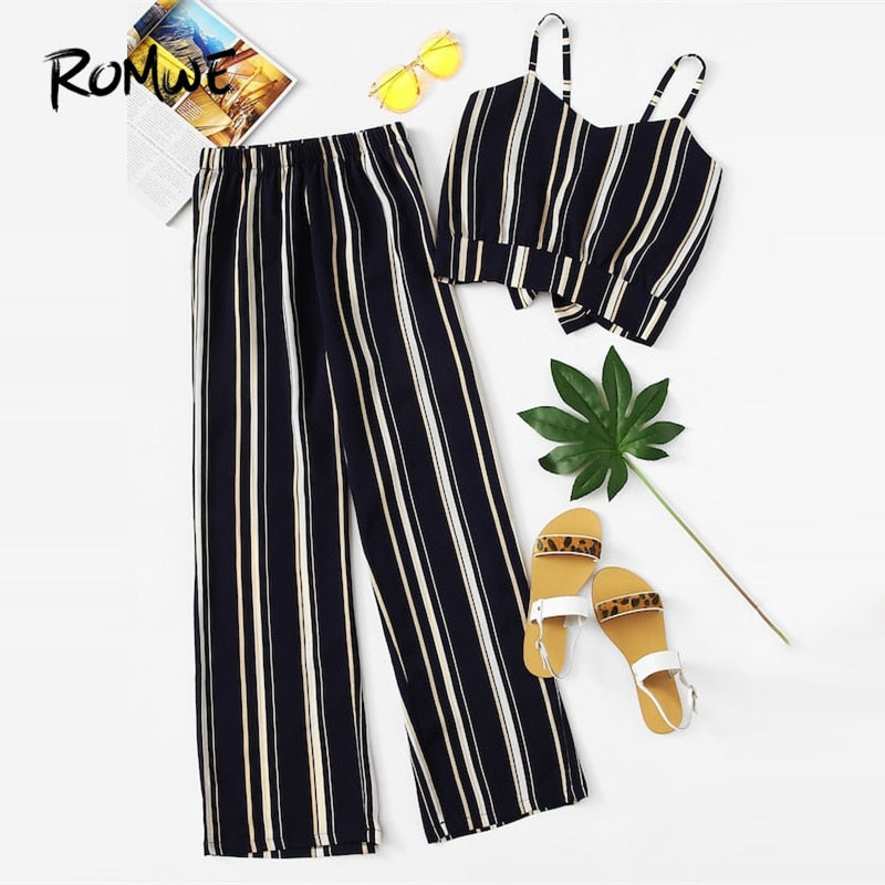 romwe striped pants