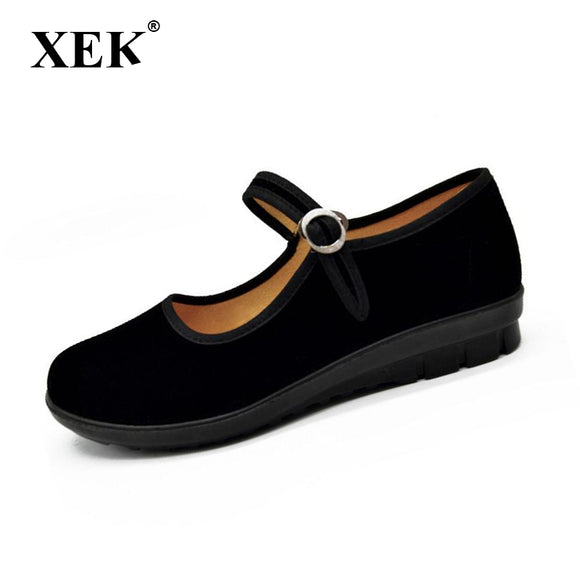 Mothers Shoes Women S Flats Shoes Comfortable Black Work Shoes