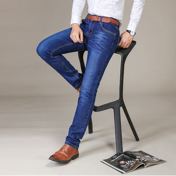 2019 Men Classic Jeans Brand Large Size Straight Pantalon Homme