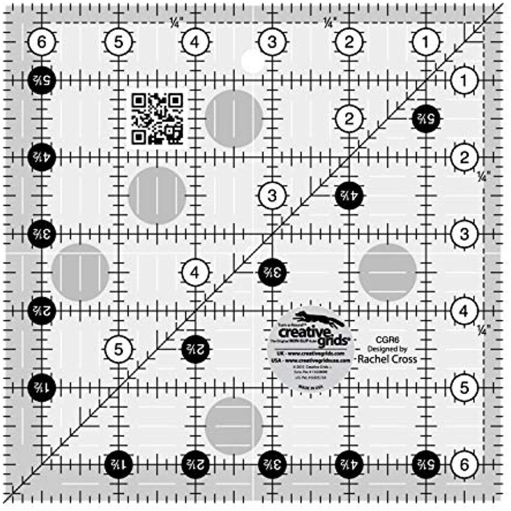 Creative Grids Quilt Ruler 3-1/2in x 6-1/2in