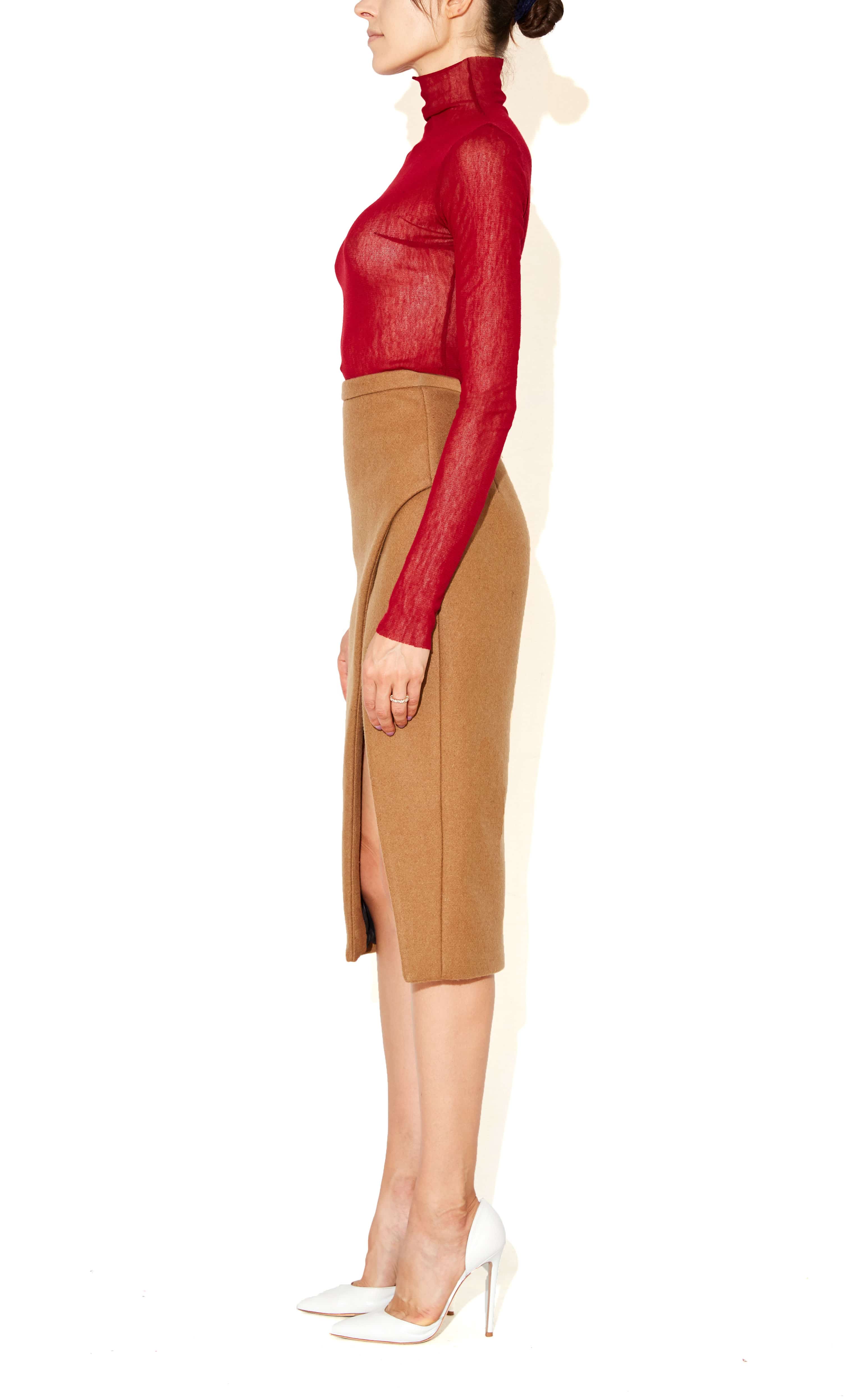 Orange Slit PVC Pencil Skirt – LaQuan Smith