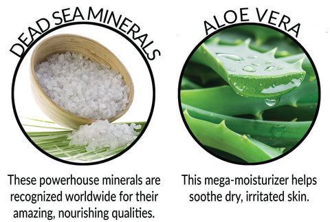 Dead Sea Minerals and Aloe Vera ingredients