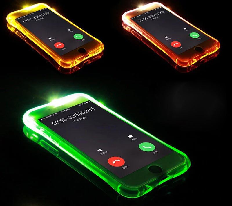 LED Flash Light Up Clear Case 