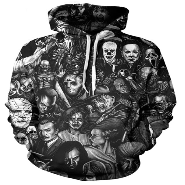 3d horror hoodies