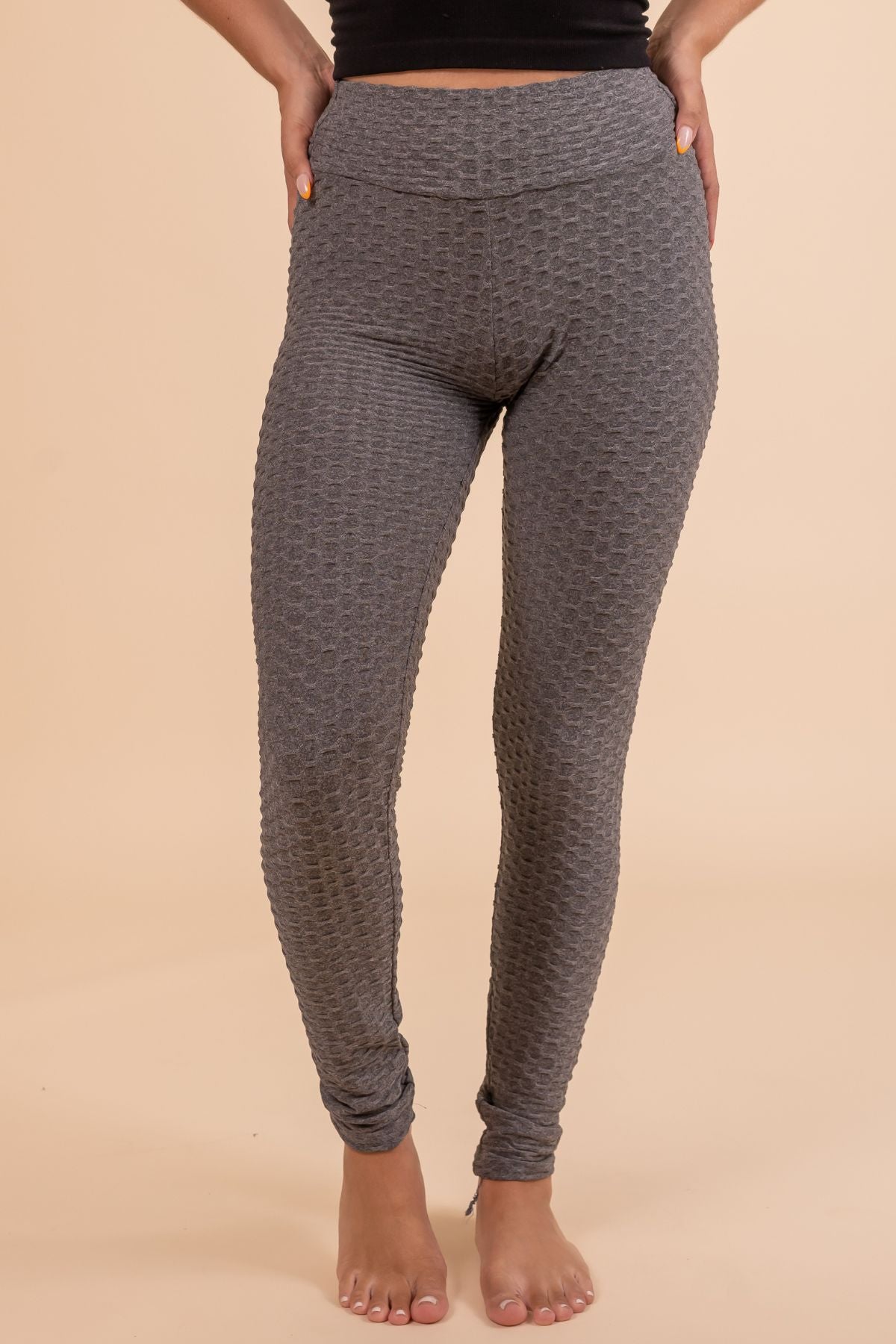 Grey High Waisted Capri Leggings For Women, Skin Fit at Rs 430 in