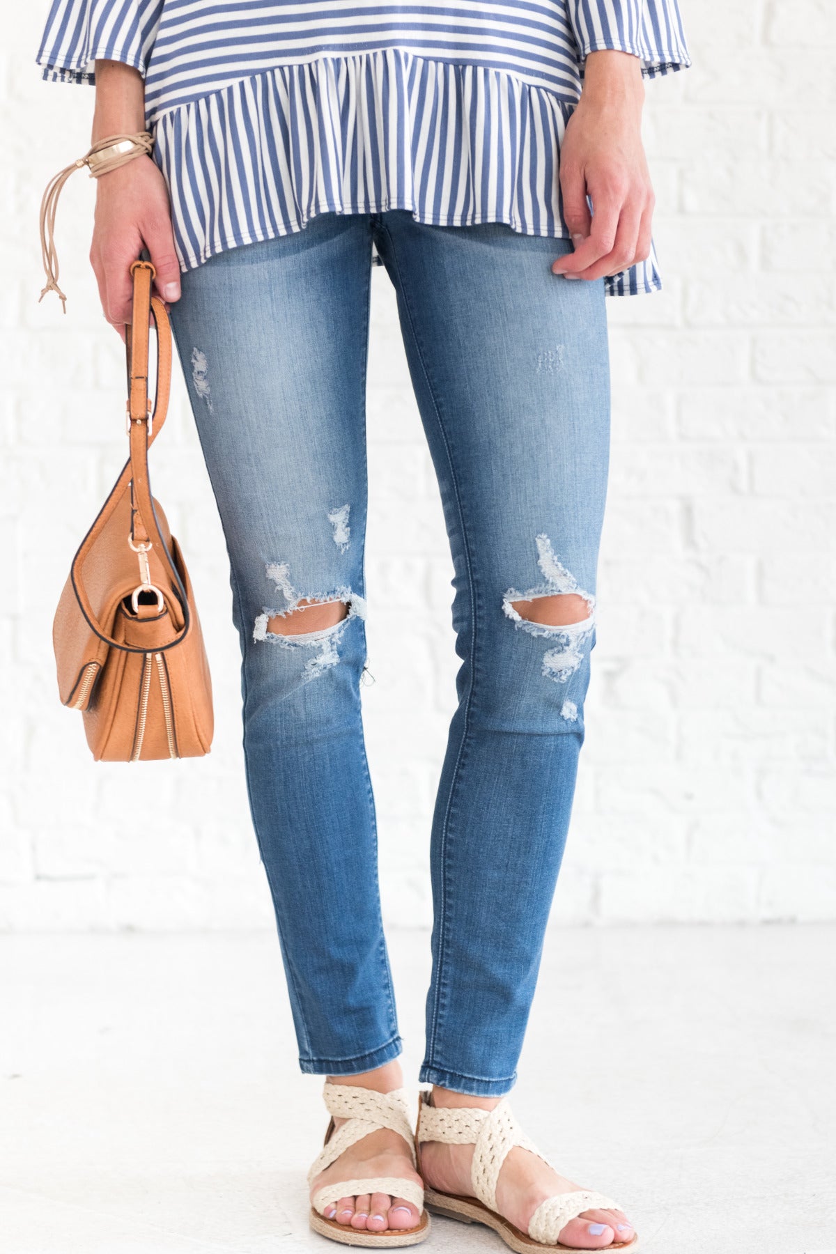 blue ripped jeans for girls