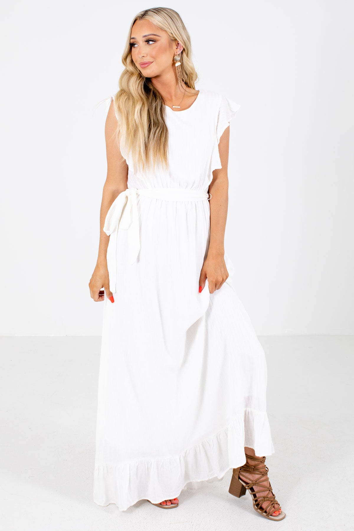 plain white maxi skirt