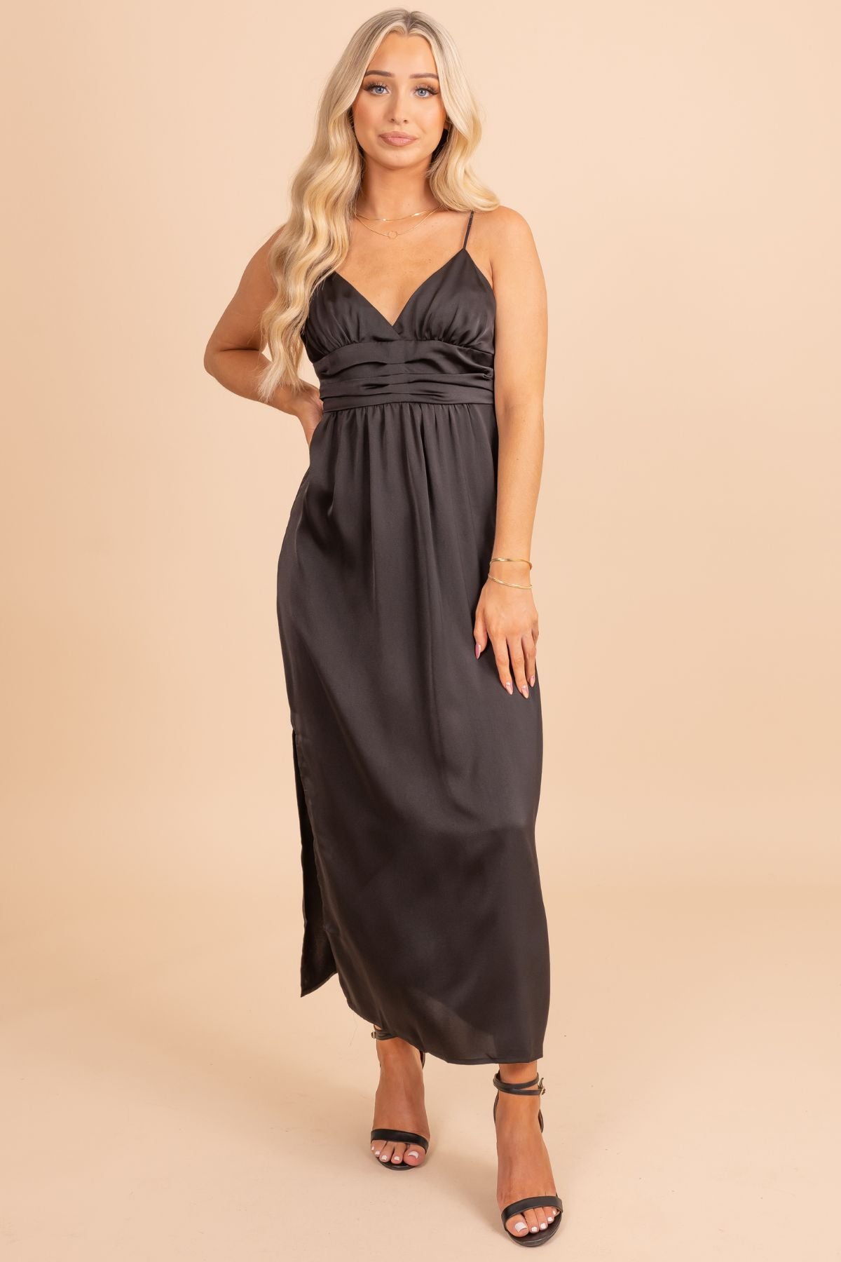 Now Or Never Faux Wrap Dress