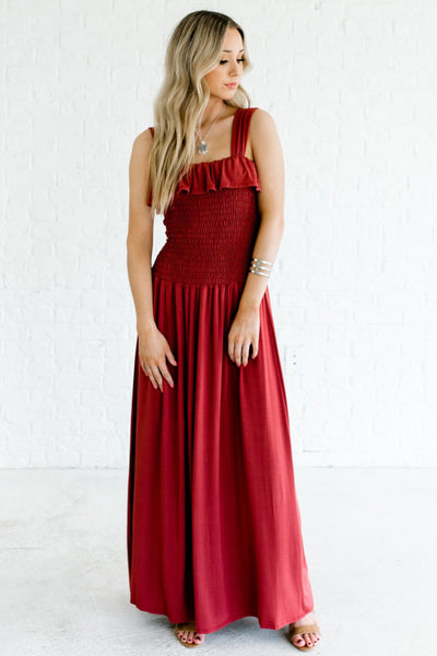perfect opportunity red maxi dress