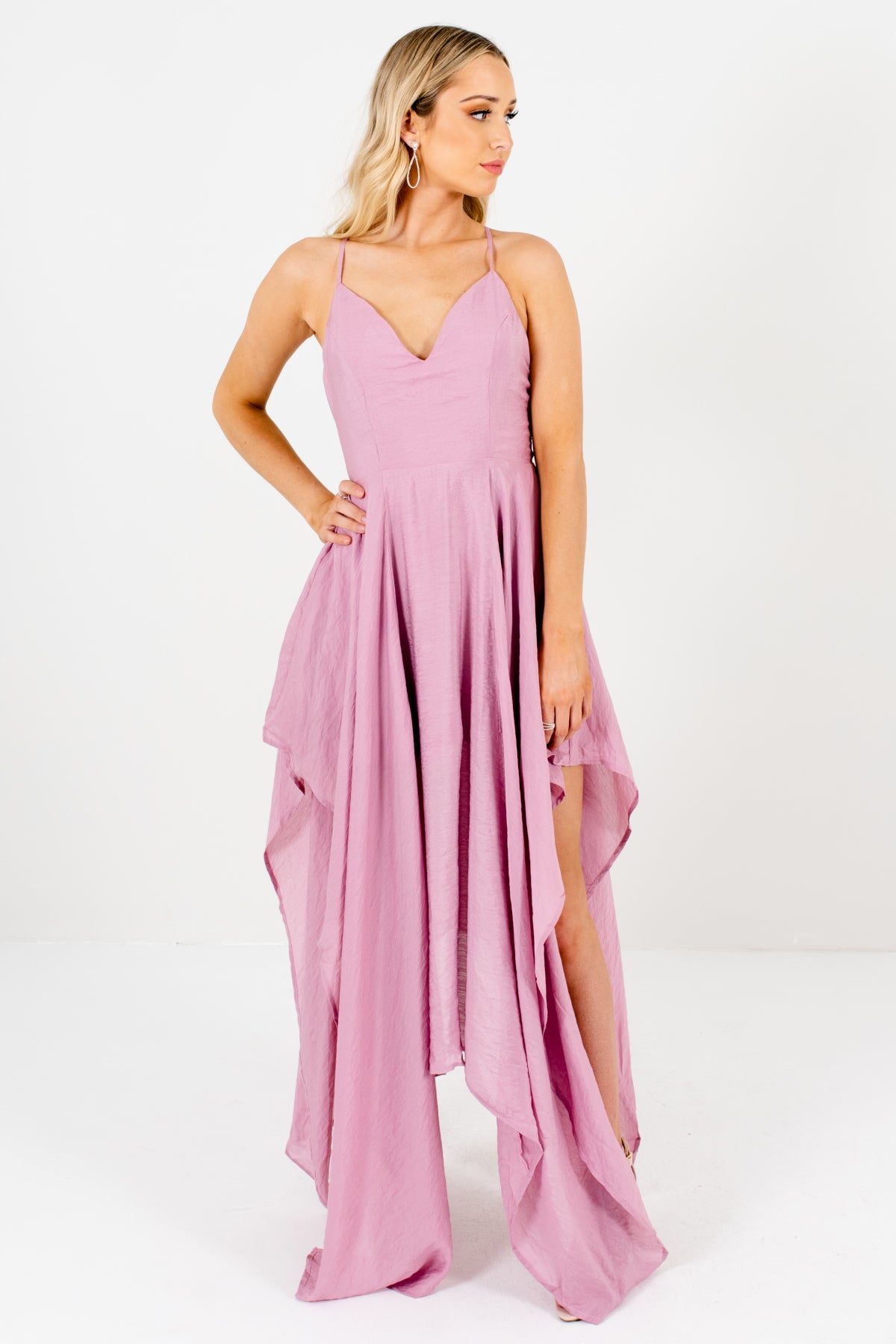 light purple flowy dress