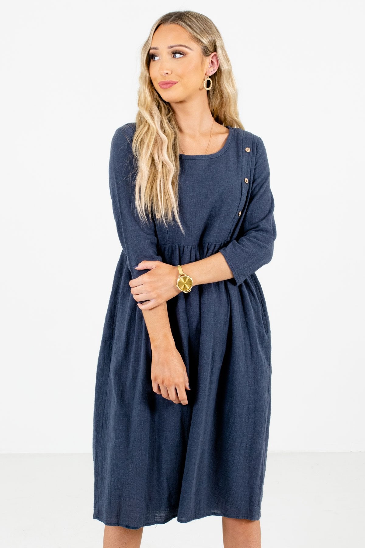 blue boutique dress