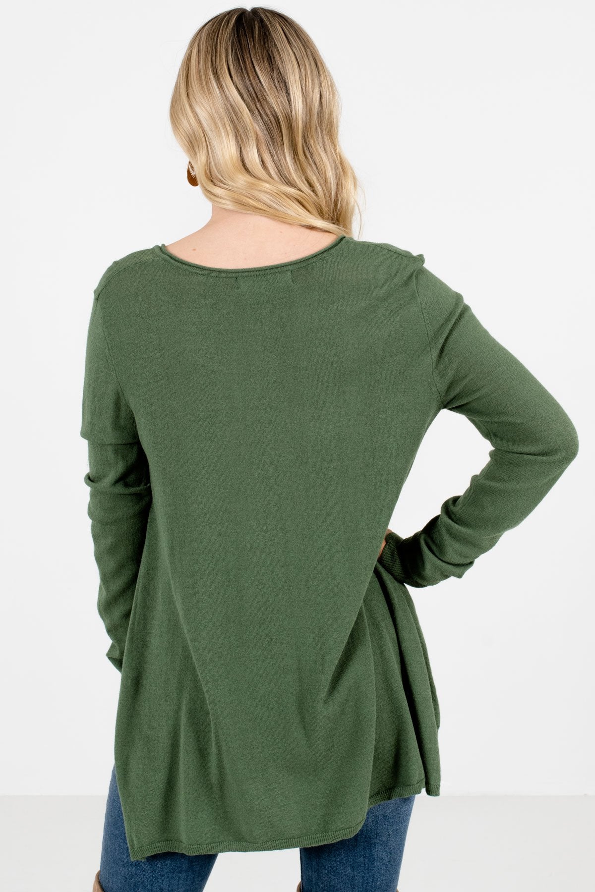 Enjoy the Moment Olive Sweater | Boutique Outerwear for Women - Bella ...