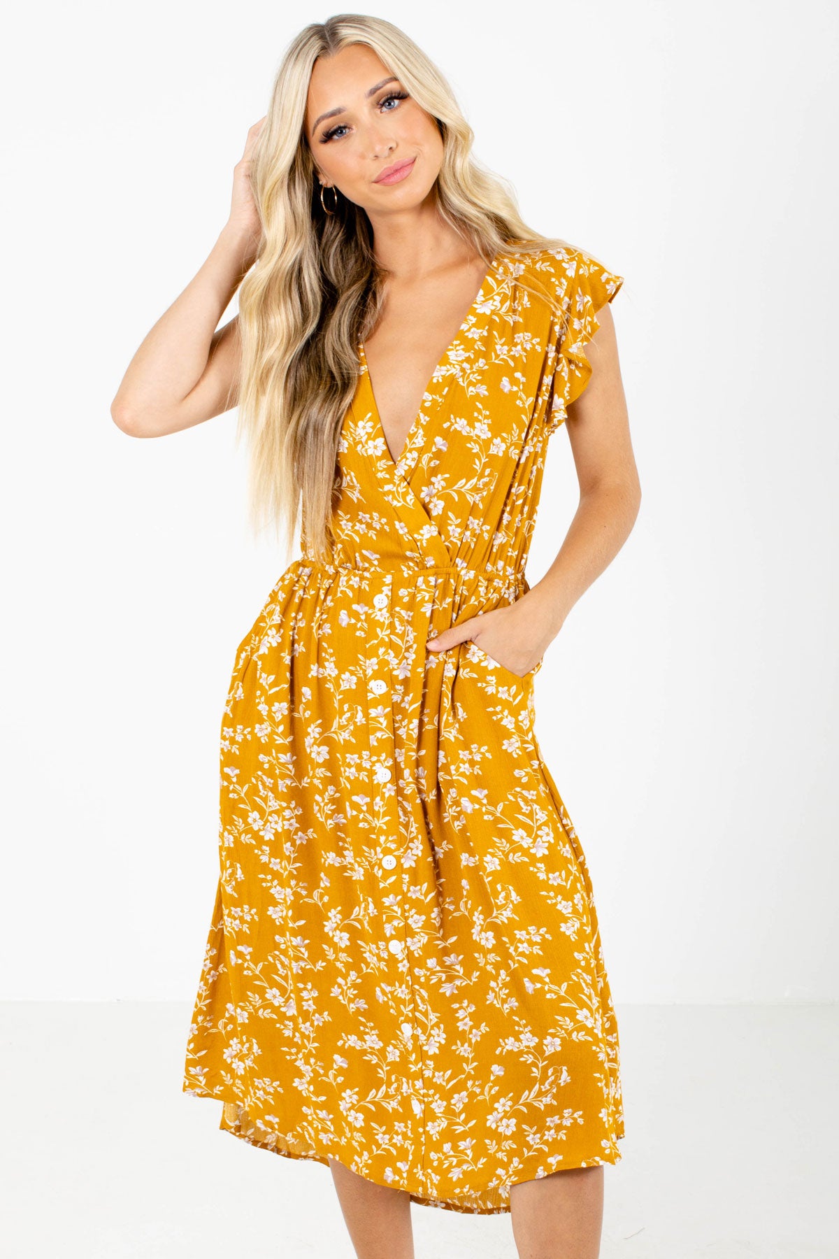 floral midi dress boutique