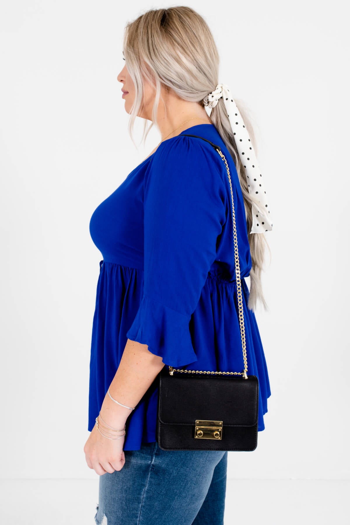 royal blue plus size tops