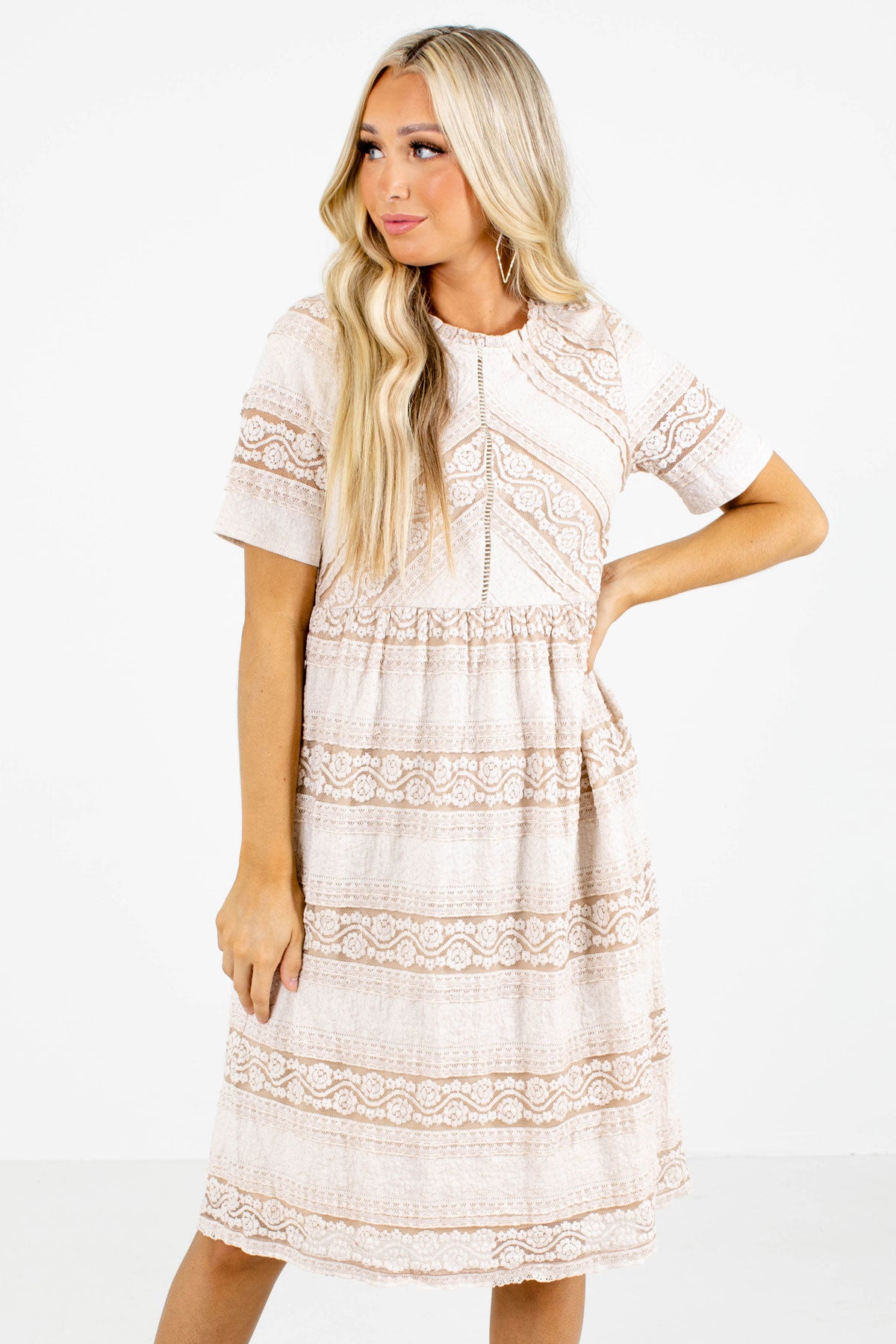 cream boutique dresses