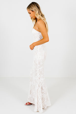 I Do White Lace Maxi Dress | Boutique 