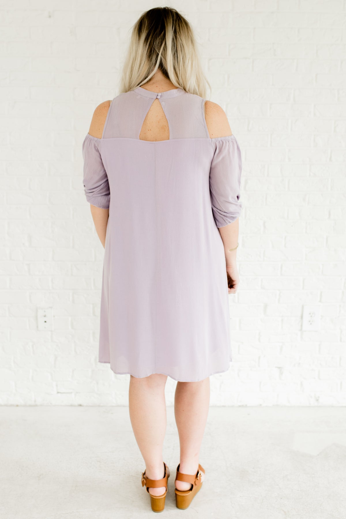 purple cold shoulder maxi dress