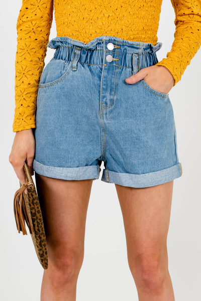 paperbag shorts jean