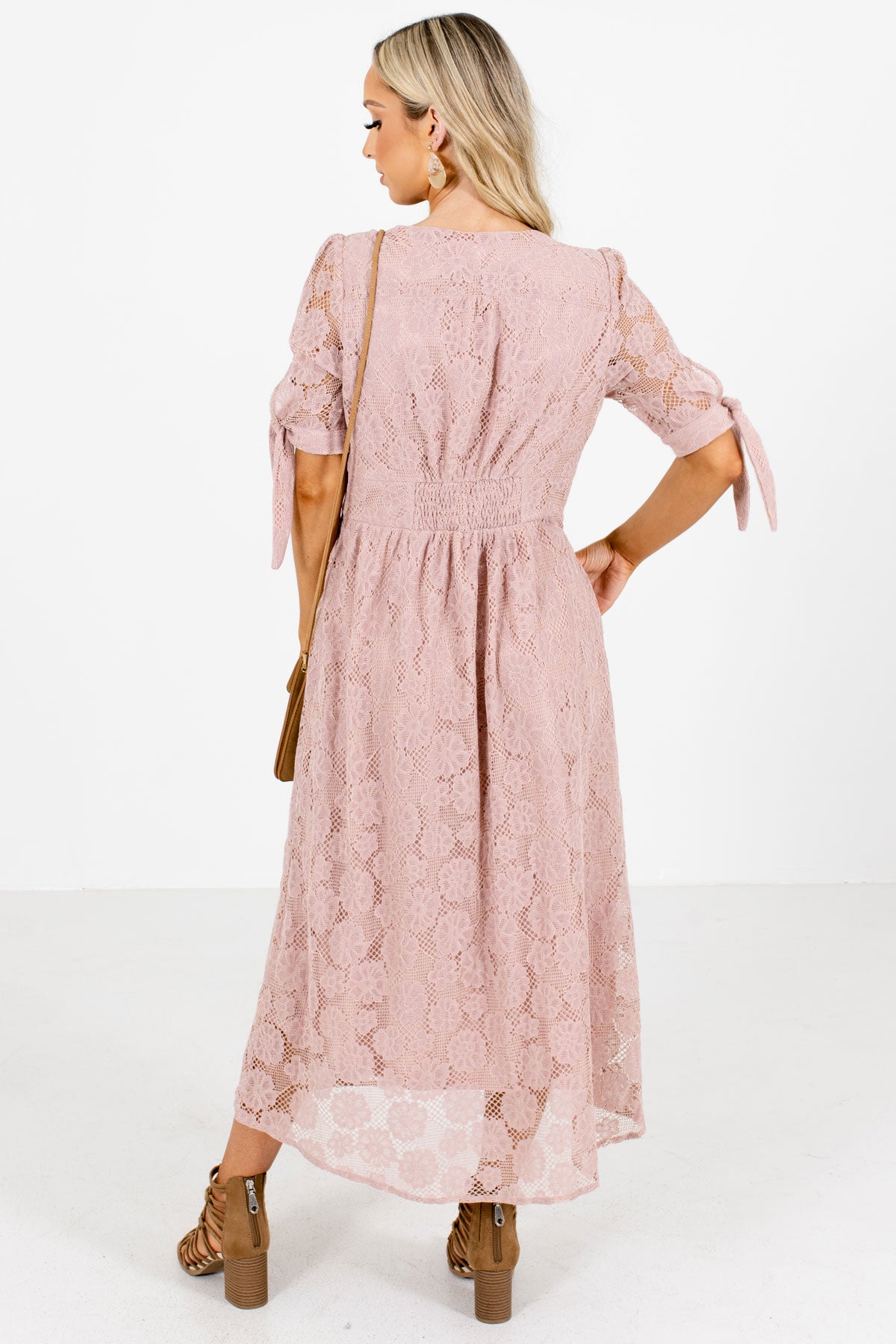 midi dress pink boutique