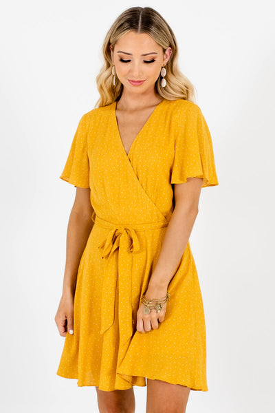 mustard mini dress