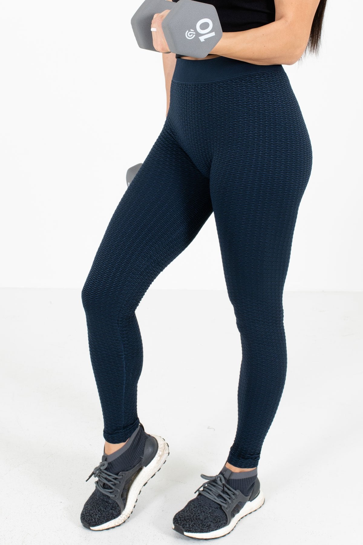 navy patterned leggings