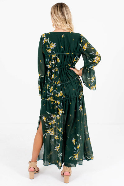 green maxi occasion dress