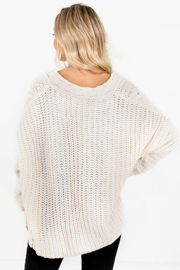 Now Trending Cream Knit Cardigan | Boutique Cardigans for Women