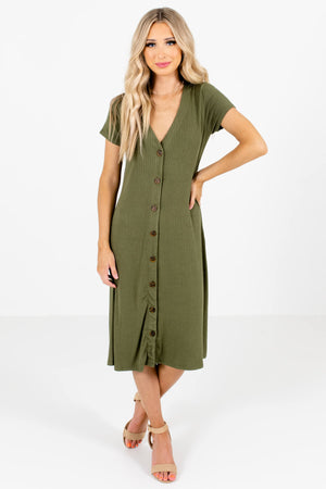 One in a Million Olive Green Midi Dress | Boutique Dresses