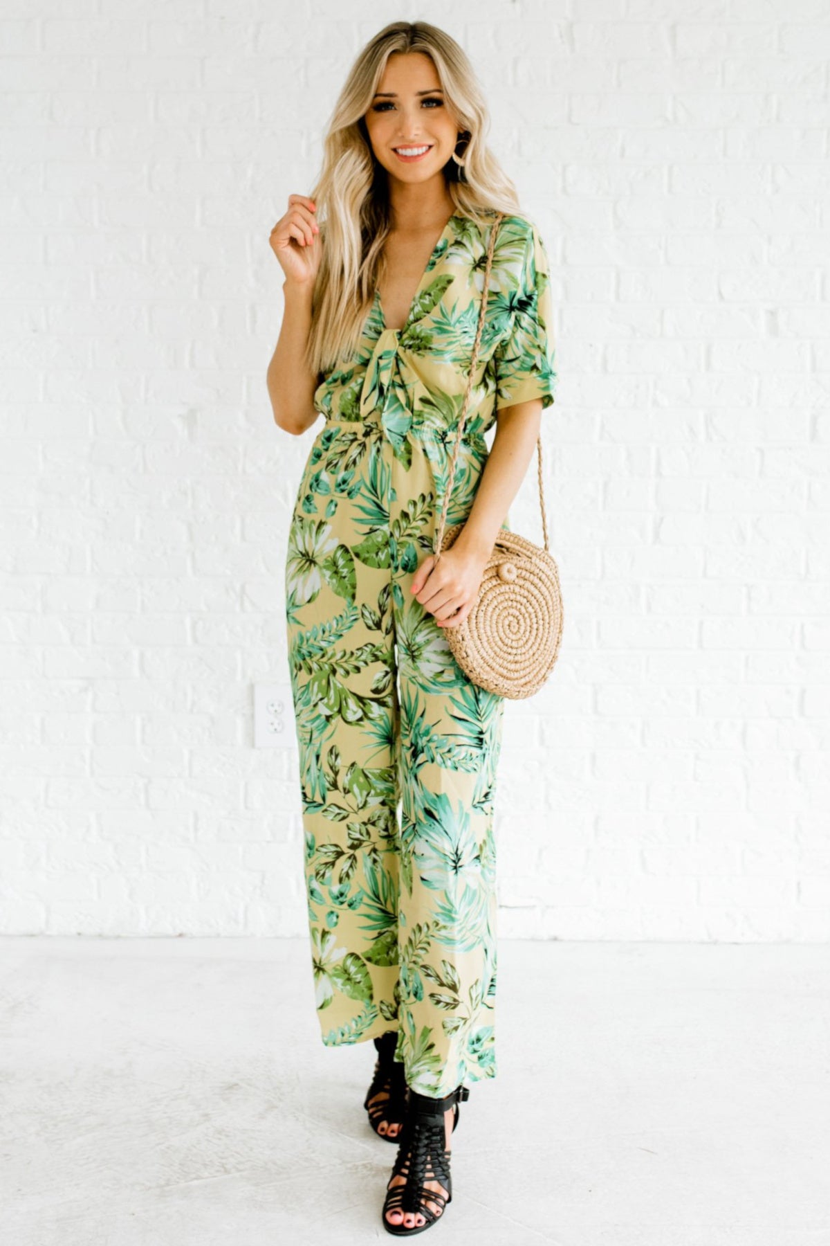 yellow and green jumpsuit