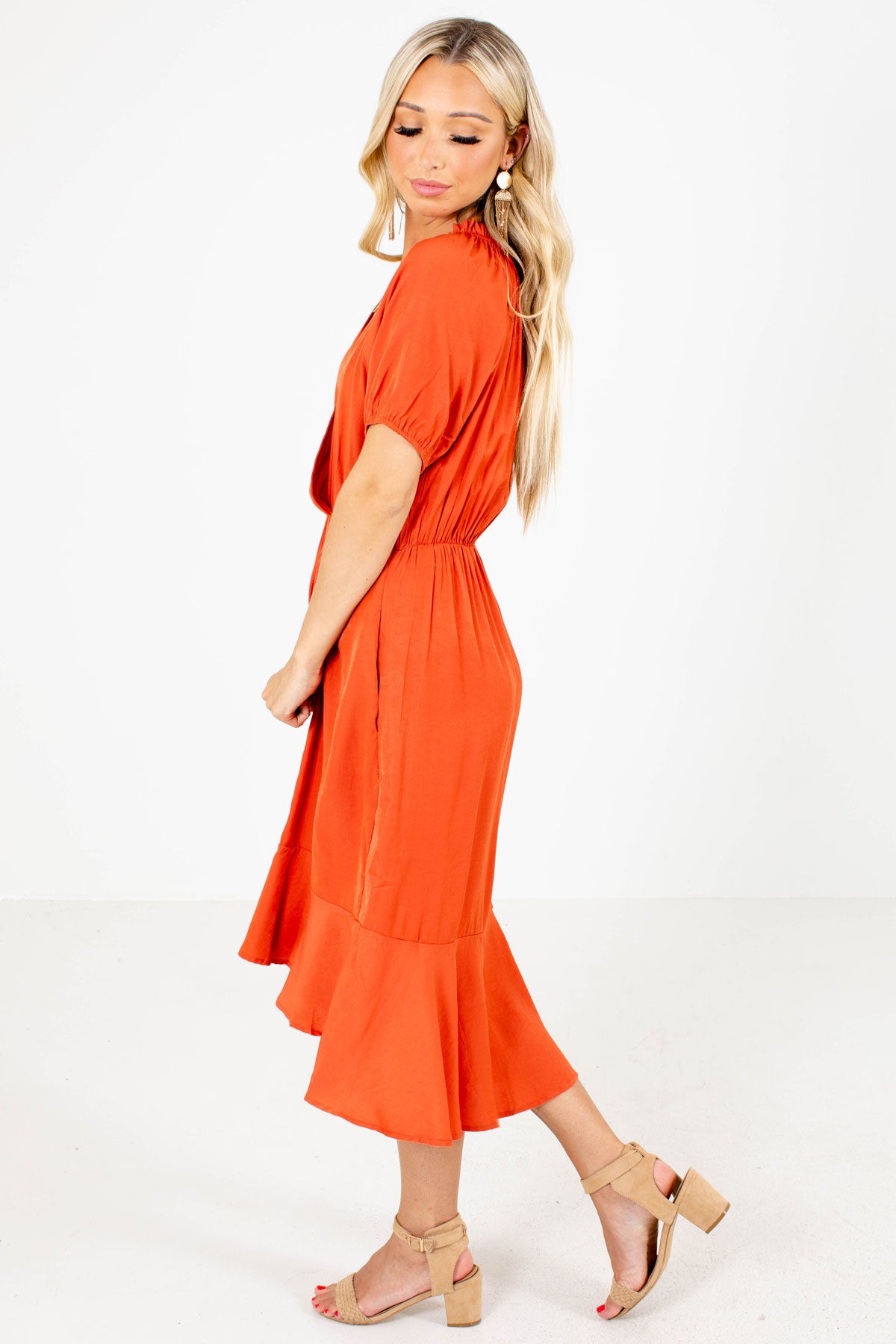 orange boutique dress