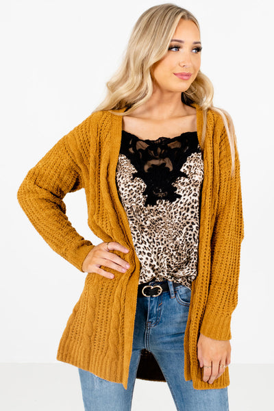 womens mustard cardigan