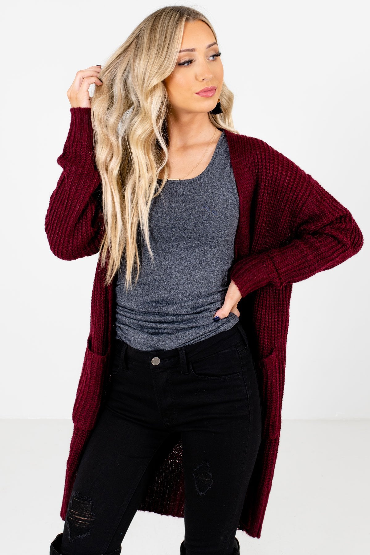 maroon sweater