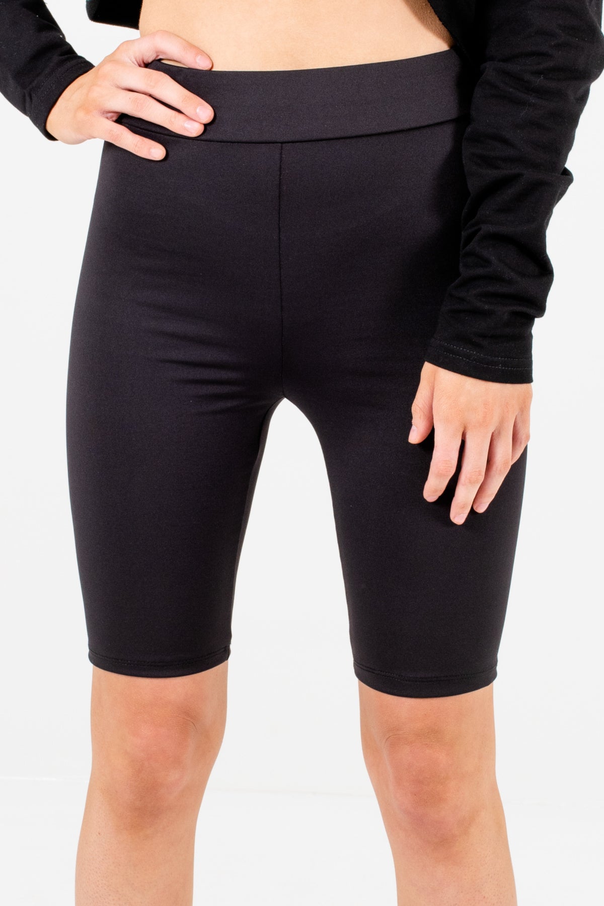 cheap black biker shorts