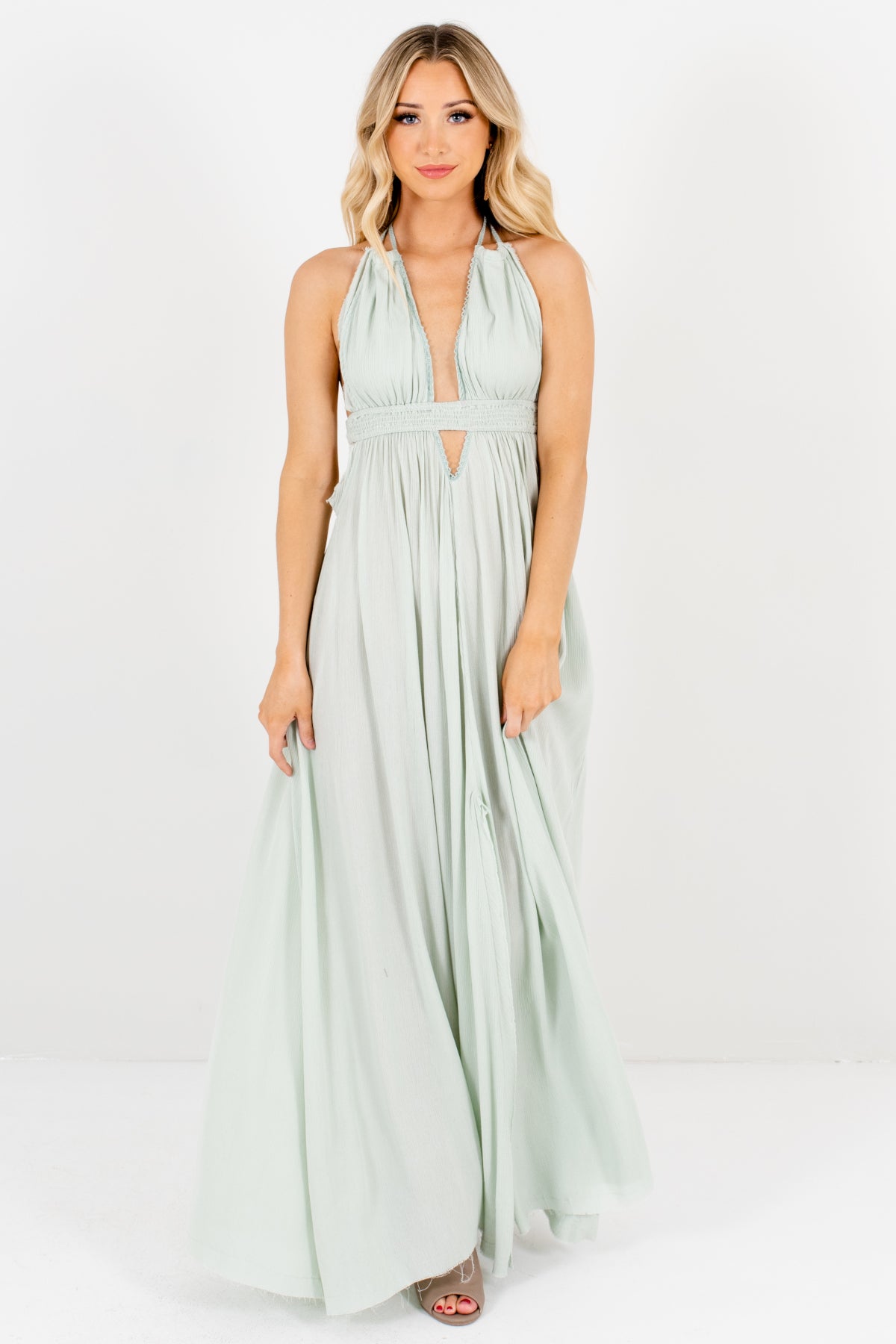 mint flowy dress