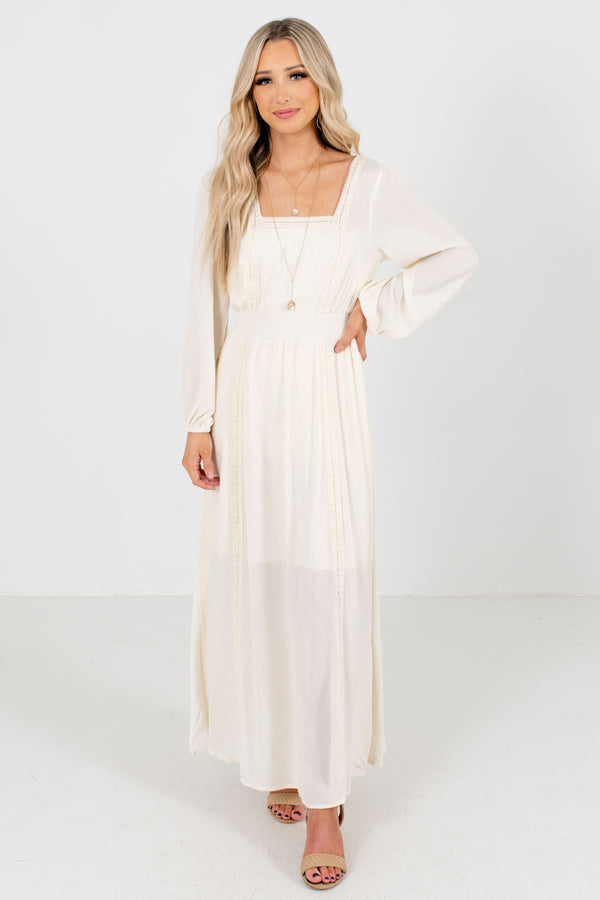 Steal My Heart Cream Maxi Dress | Boutique Maxi Dresses for Women ...