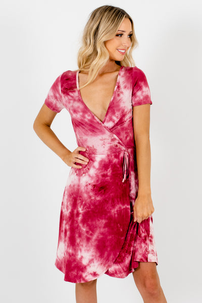 rose pink wrap dress