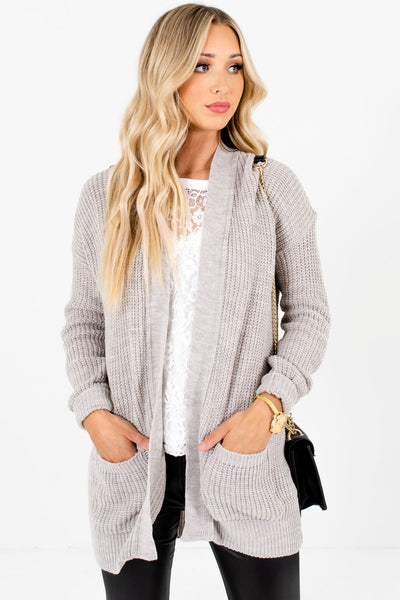 Stronger Than Yesterday Heather Gray Cardigan | Boutique Outerwear ...