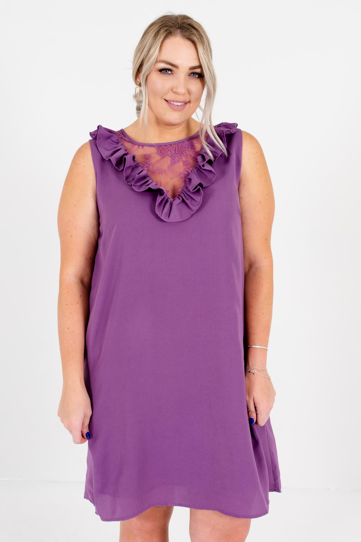 casual purple dress plus size