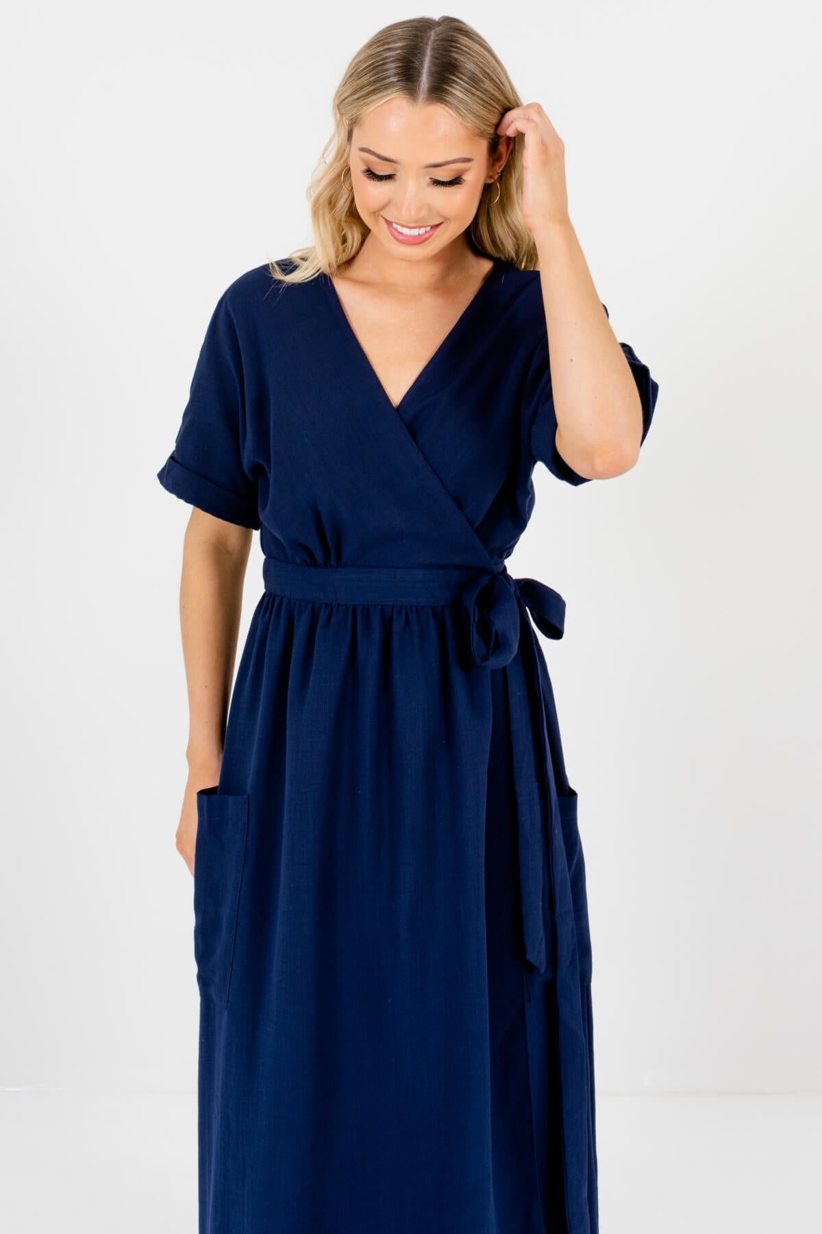 Blue Wrap Dress Maxi Online, 58% OFF | www.crispersonaltrainer.com