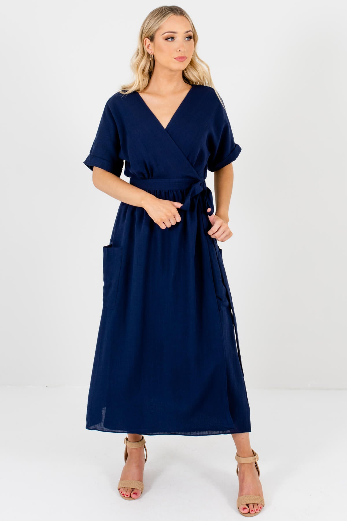 Sunday Afternoon Navy Maxi Wrap Dress | Boutique Dresses