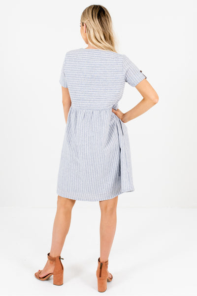 baby blue stripe mini dress