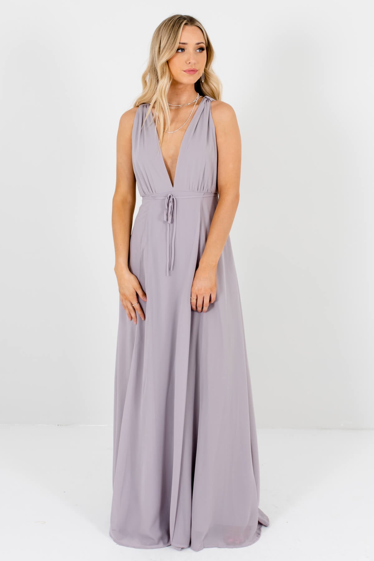 light gray maxi dress